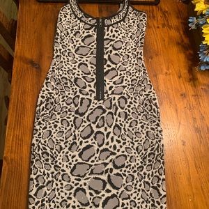 BCBG Maxazria leopard bodycon dress